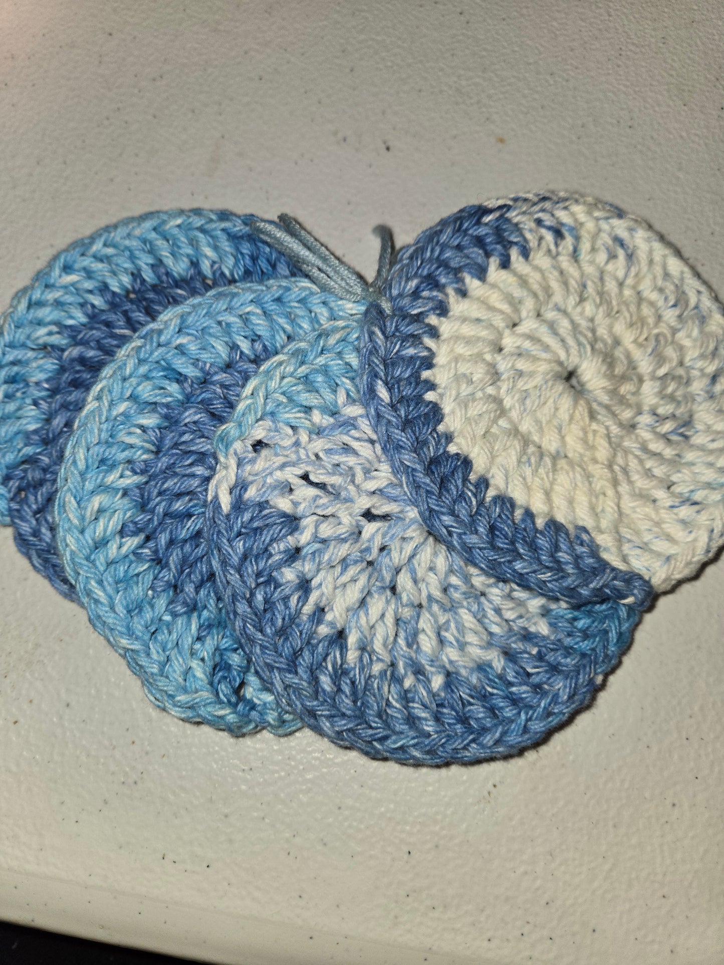 Crochet coasters, set of 4