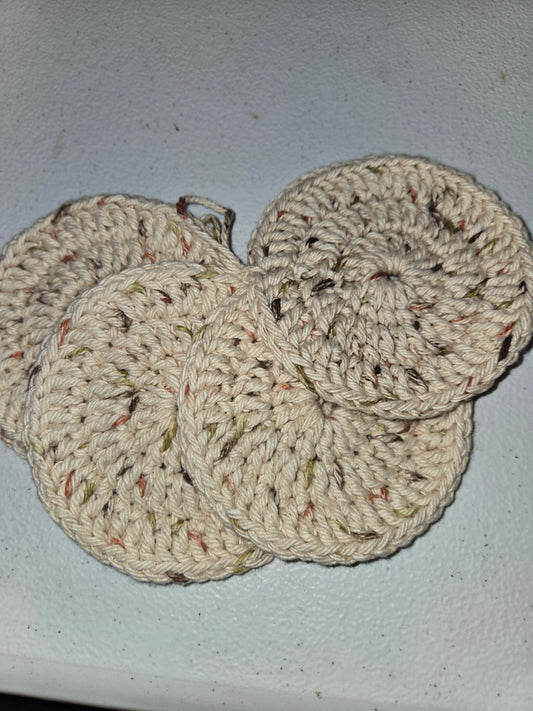Crochet coasters, set of 4